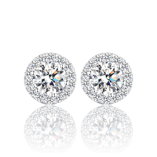 Par de Aros Halo Oro VVS