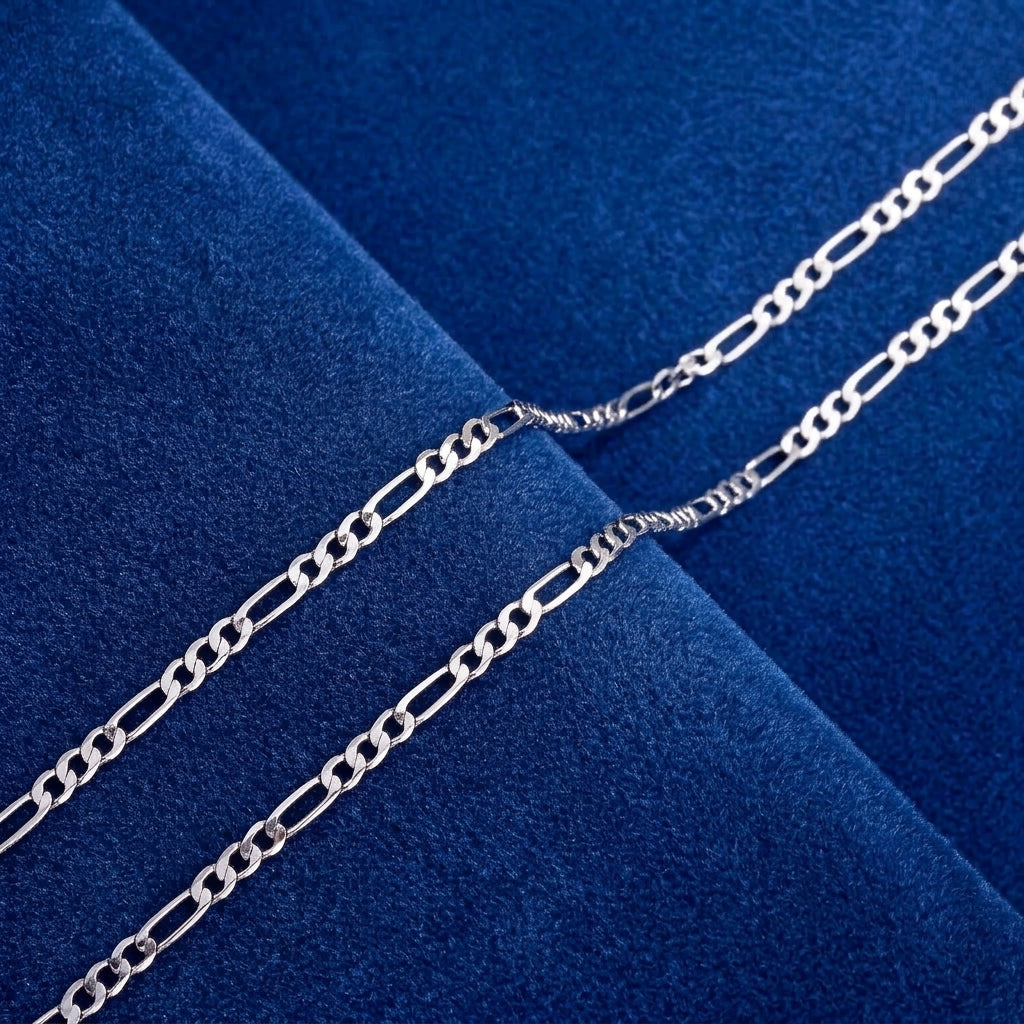 CADENA FÍGARO PLATA 3MM