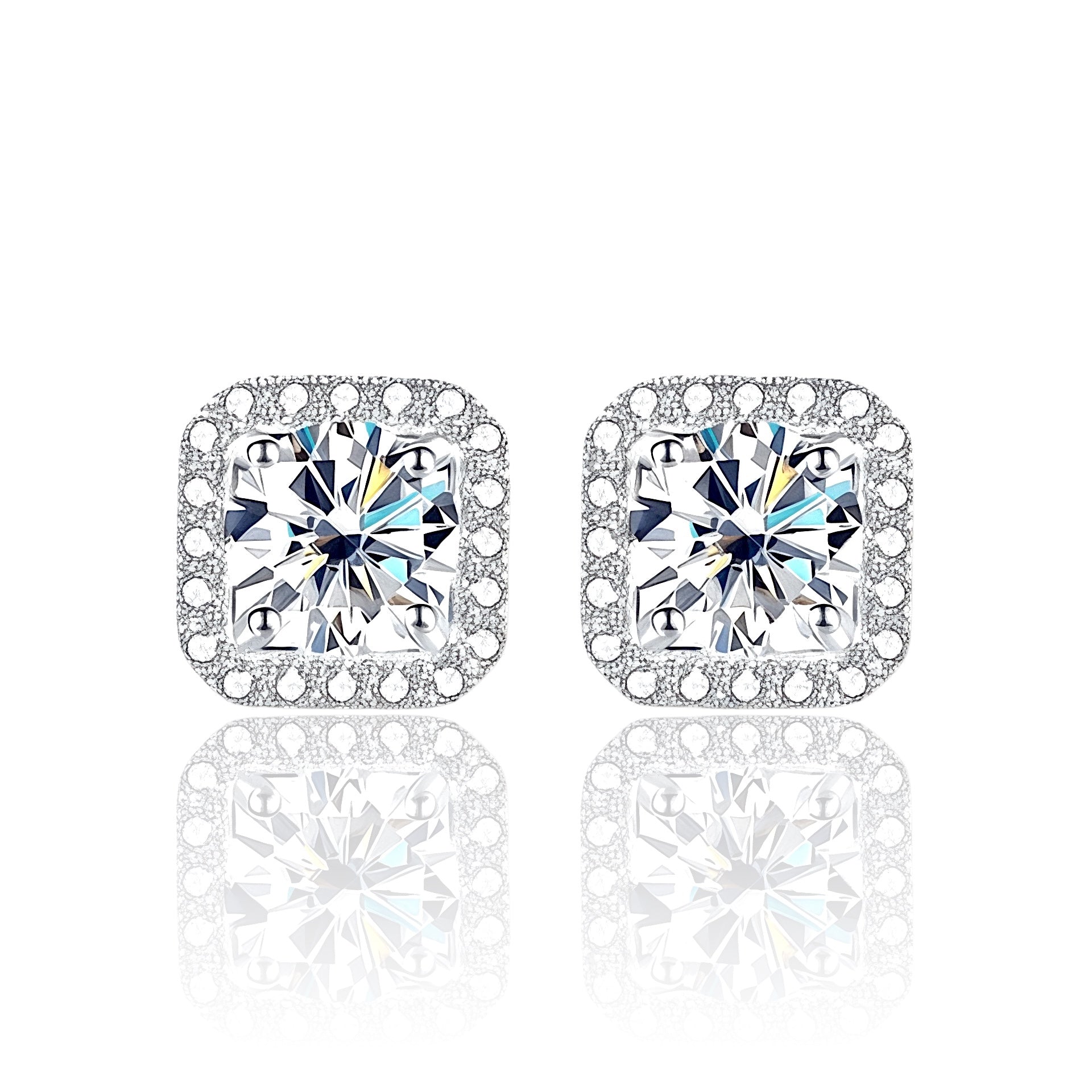 Par de Aros Halo Oro VVS