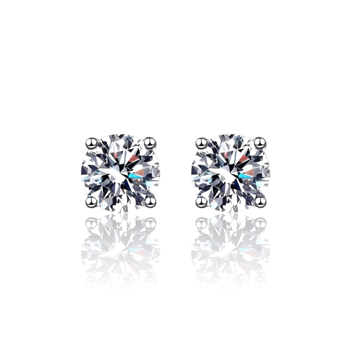 Par de Aros Stud Plata VVS