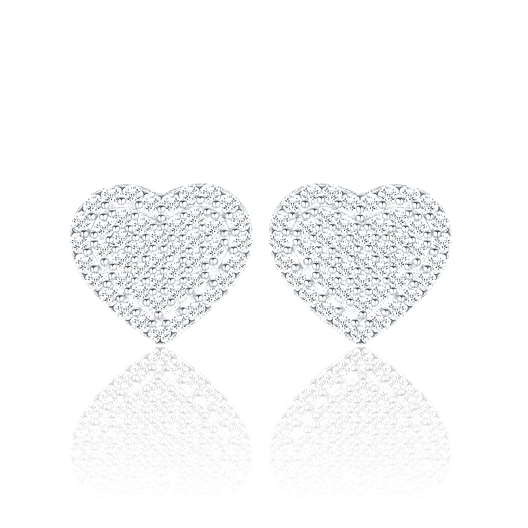 Par de Aros Mega-Corazón Oro VVS