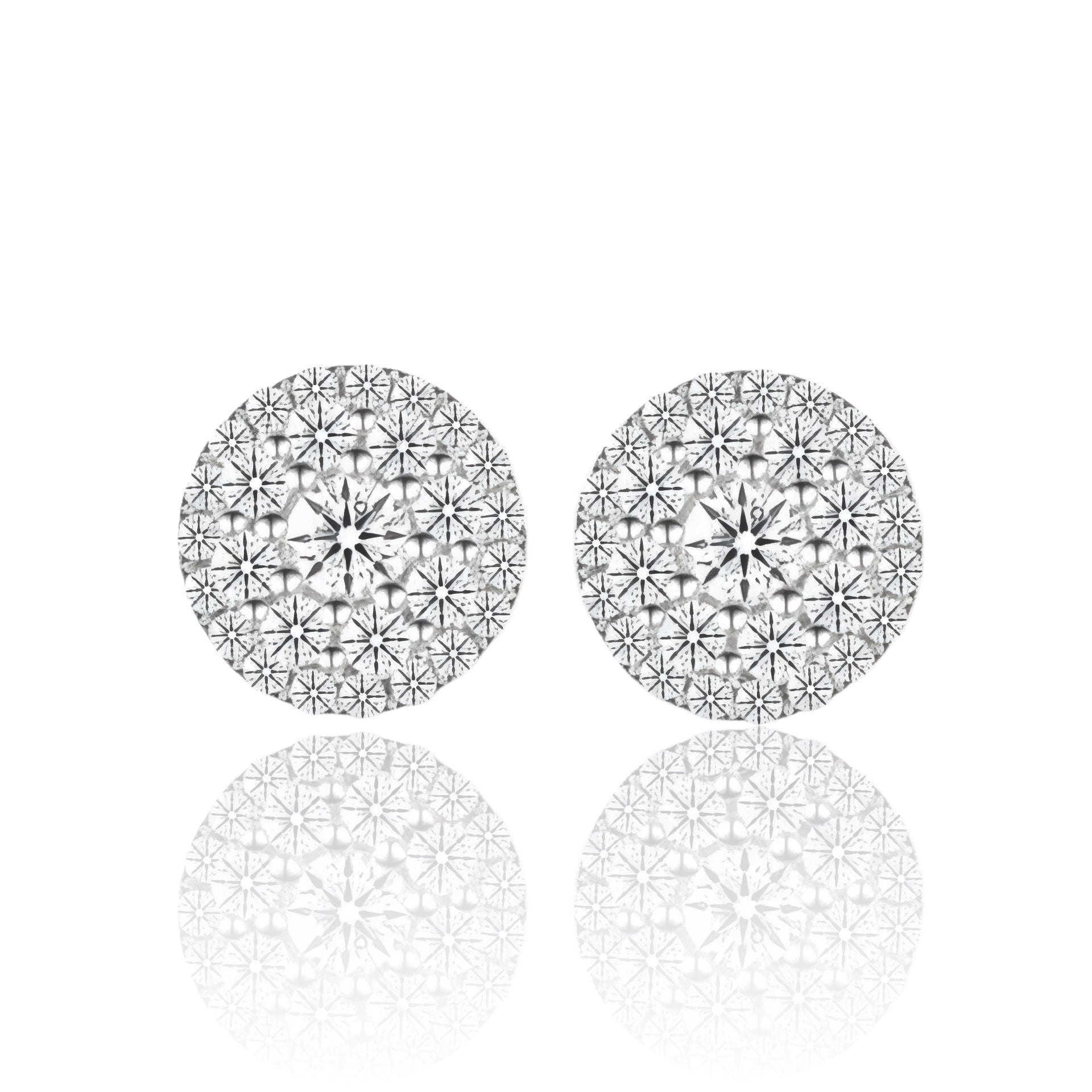 Par de Aros Mosaic-Cluster Oro VVS