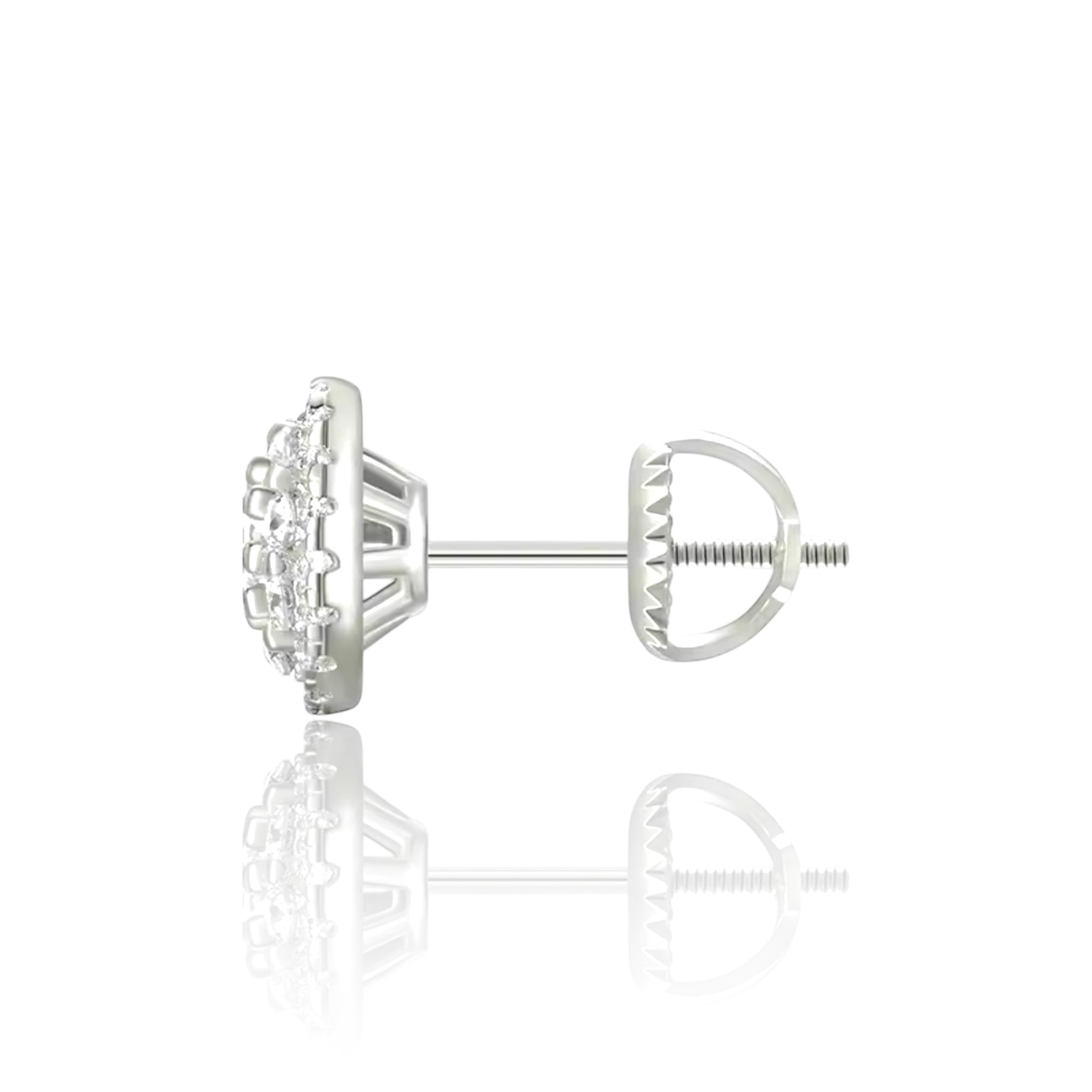 Par de Aros Mosaic-Cluster Oro VVS