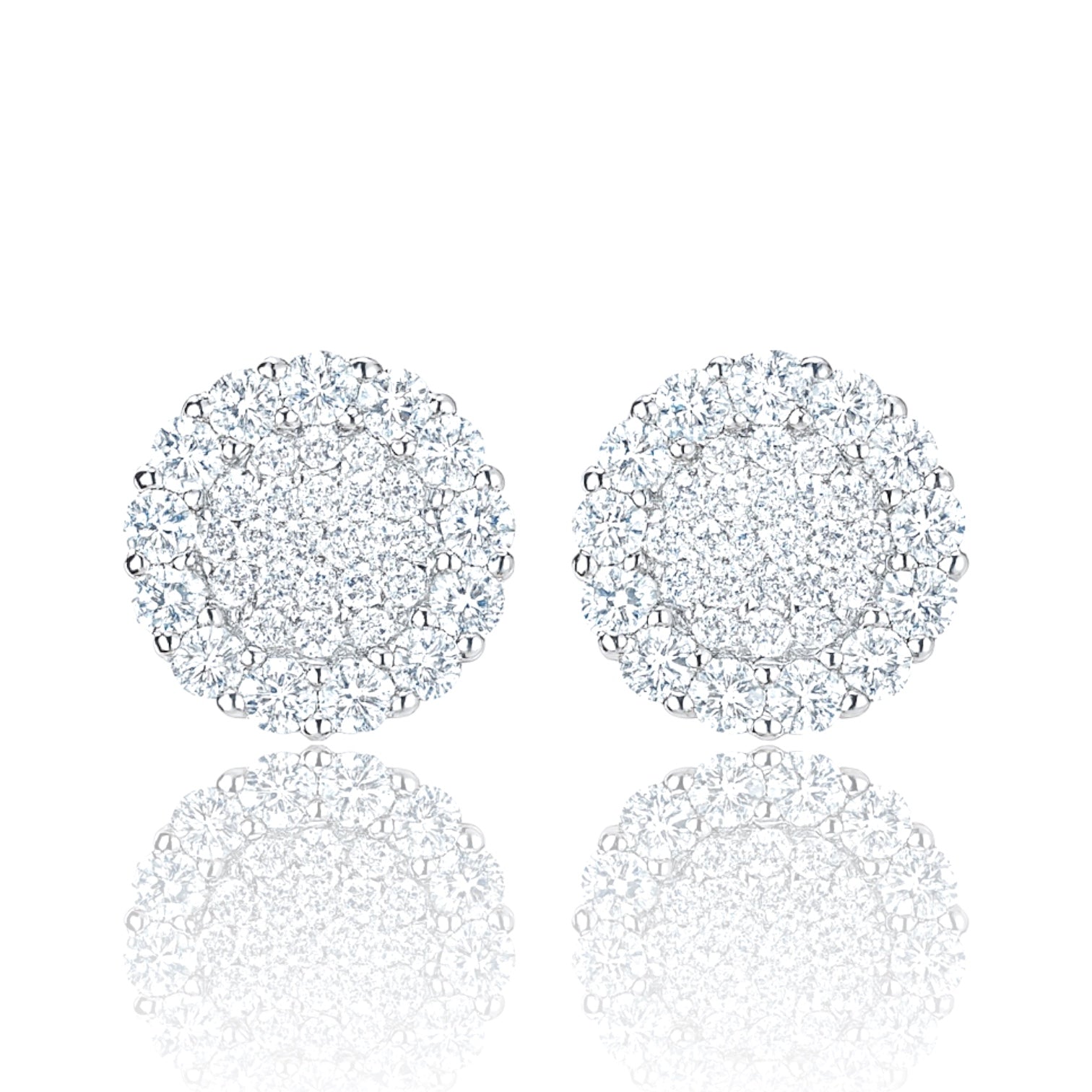 Par de Aros Cluster Oro VVS