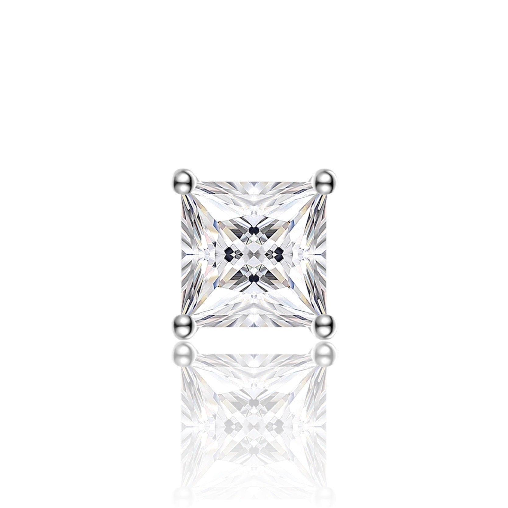 SQUARE STUD ORO VVS | 1 Unidad