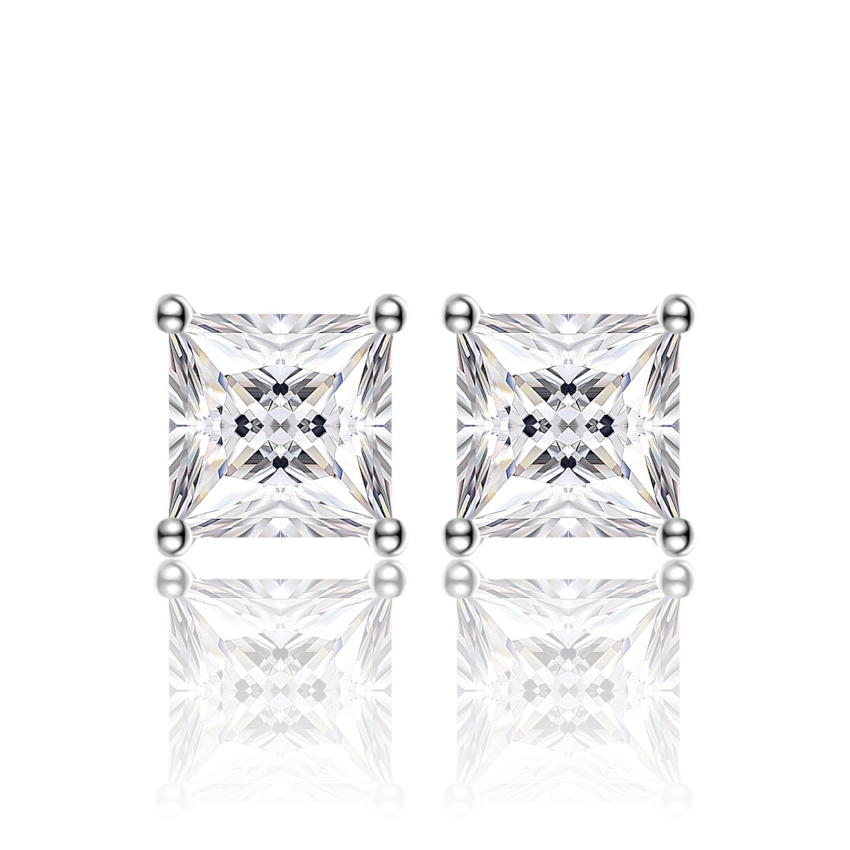 PAR SQUARE STUD ORO VVS