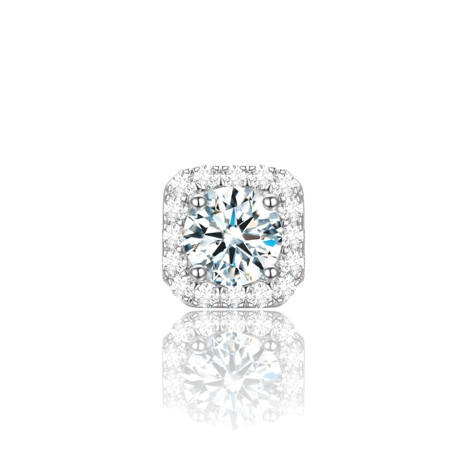 SQUARE HALO ORO VVS | 1 Unidad