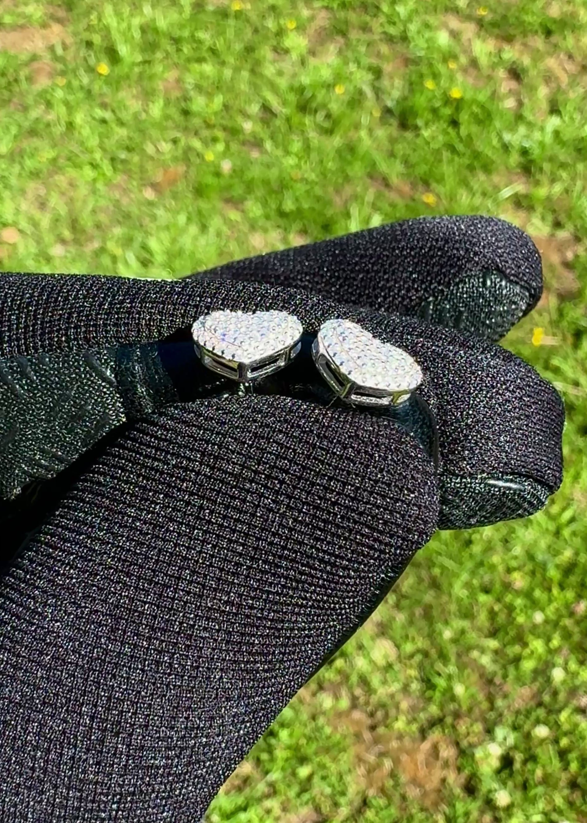 Par de Aros Mega-Corazón Oro VVS