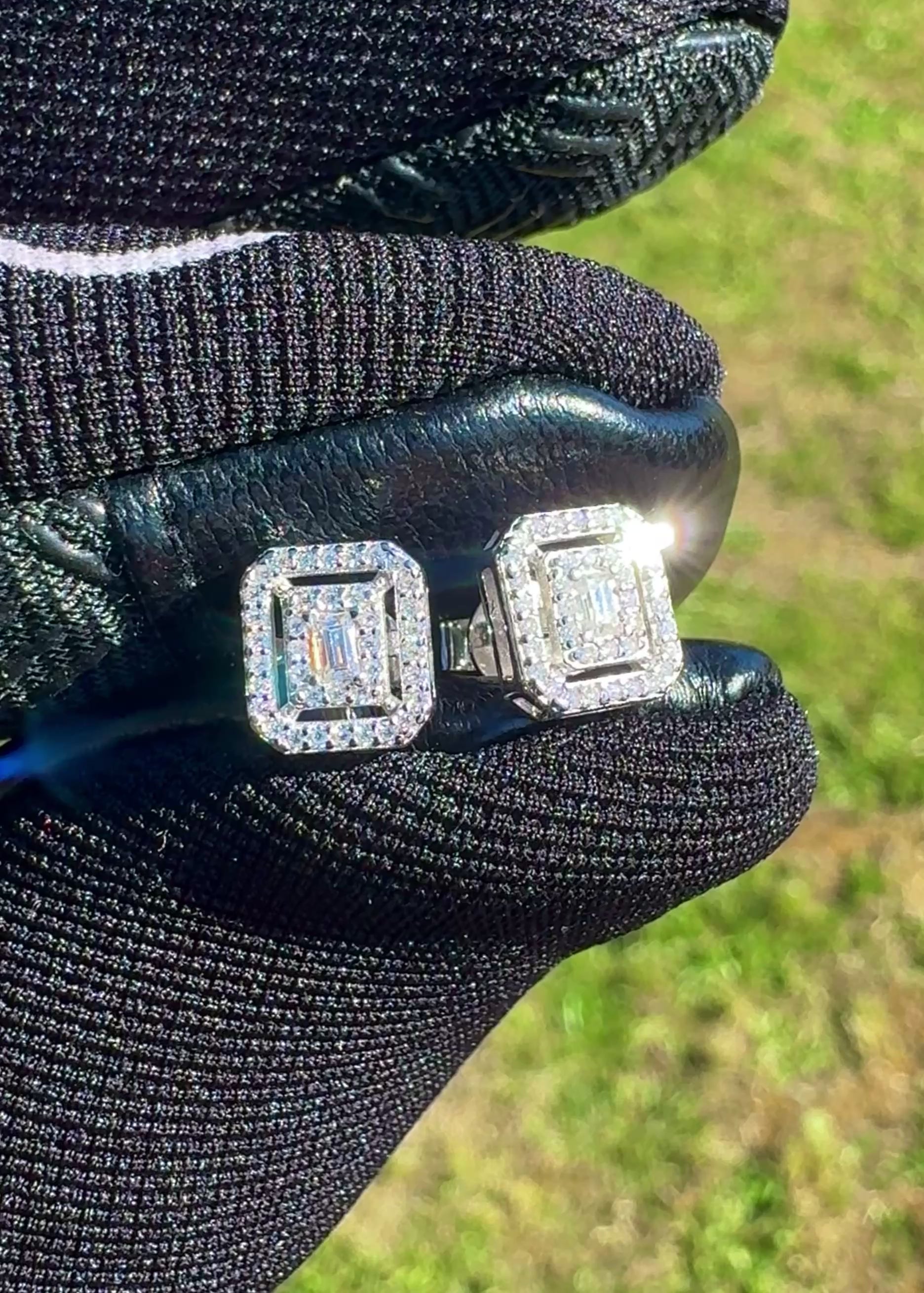 Par de Aros Cluster-Emerald VVS